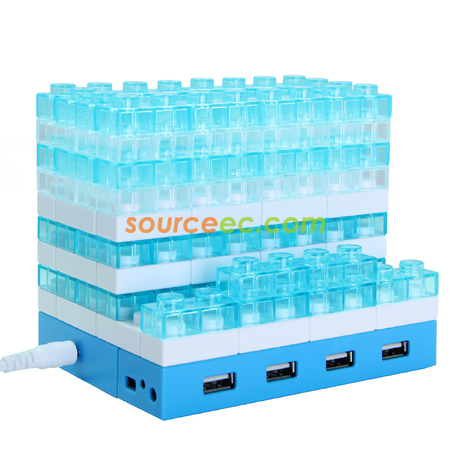 客製化Gattola 5合1發光積木HUB筆座/手機座禮品