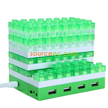 客製化Gattola 5合1發光積木HUB筆座/手機座禮品