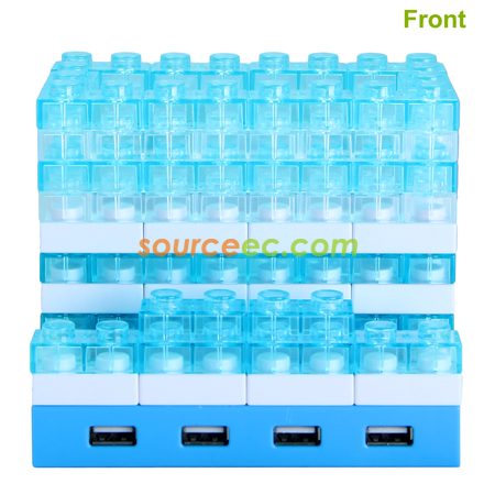 客製化Gattola 5合1發光積木HUB筆座/手機座禮品
