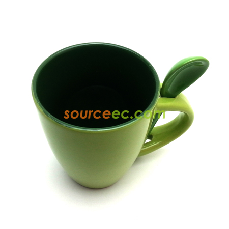 客製化350ML帶勺馬克杯禮品
