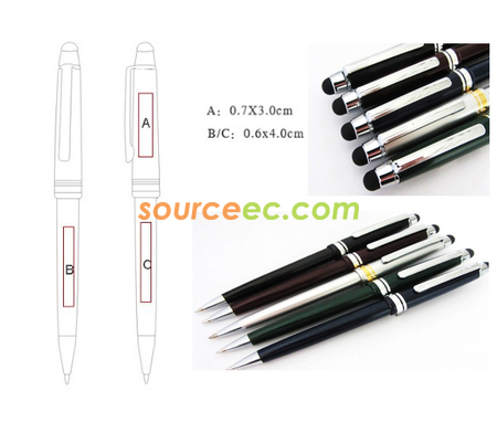 客製化塑膠按動觸控原子筆禮品