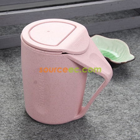 客製化300ML小麥秸稈禮品杯禮品