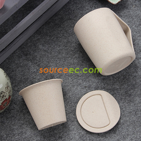 客製化300ML小麥秸稈禮品杯禮品