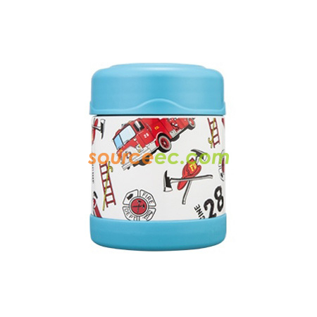 300ML 消防車不鏽鋼真空保溫食物罐