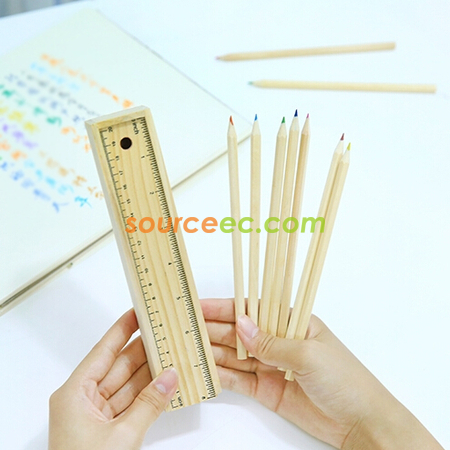 客製化12色木盒彩色鉛筆禮品
