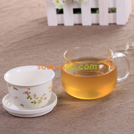 客製化300ML 玻璃泡茶杯禮品