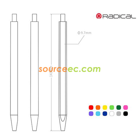 客製化瑞可透明中性筆禮品