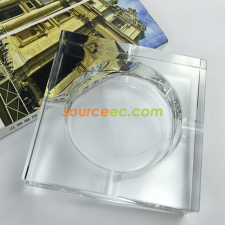 客製化方形水晶煙灰缸禮品