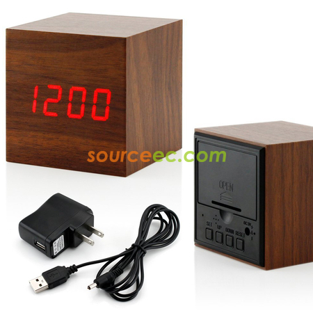 客製化環保木頭電子時鐘禮品