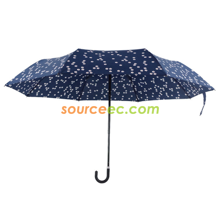 客製化三褶客製雨傘彎柄禮品