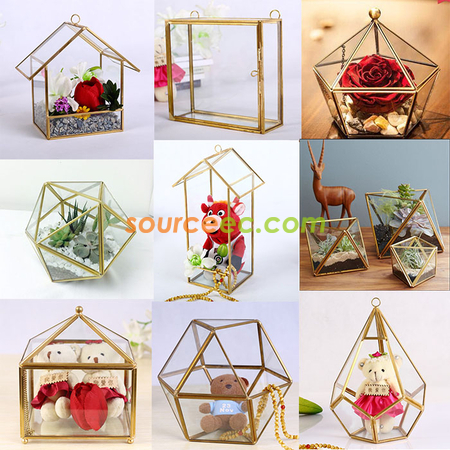 客製化幾何玻璃花房禮品