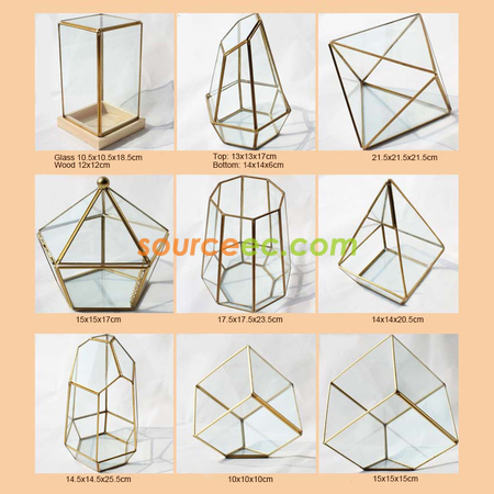 客製化幾何玻璃花房禮品