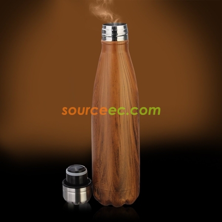 客製化500ML 木紋可樂保溫杯禮品