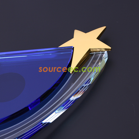 客製化金屬星星水晶獎座禮品