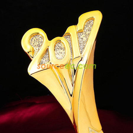 客製化2017跨年之星樹脂水晶獎座禮品