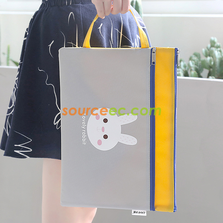 客製化A4雙拉鏈便攜文件袋禮品