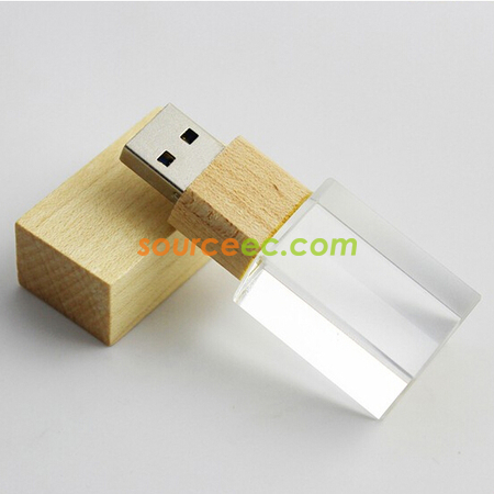 客製化木製水晶隨身碟禮品