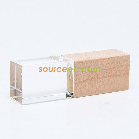 客製化木製水晶隨身碟禮品