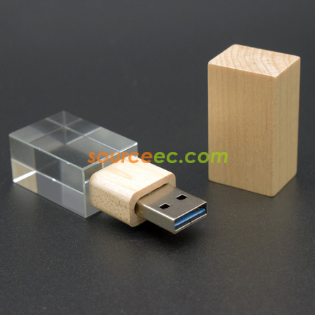 客製化木製水晶隨身碟禮品