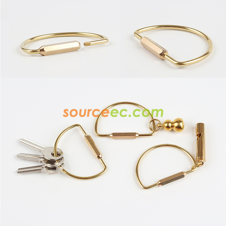 客製化黃銅手工鑰匙扣禮品