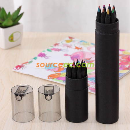客製化黑色彩色鉛筆禮品