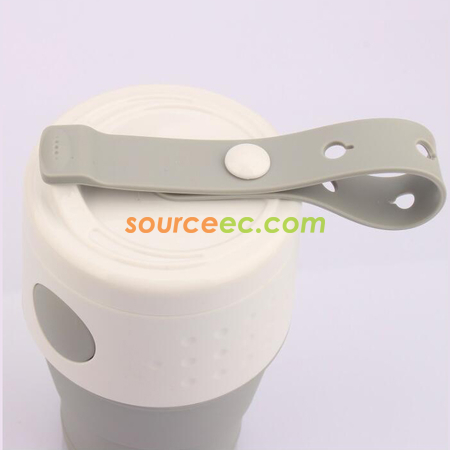 客製化350ML 折疊矽膠咖啡杯禮品