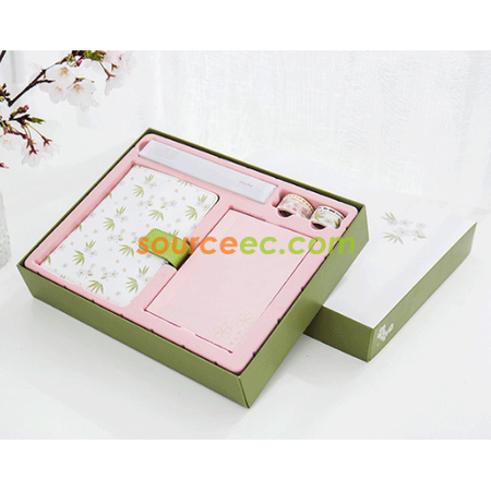 客製化櫻花PU手帳本禮盒裝禮品