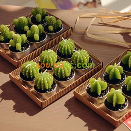 客製化仙人掌蠟燭禮品