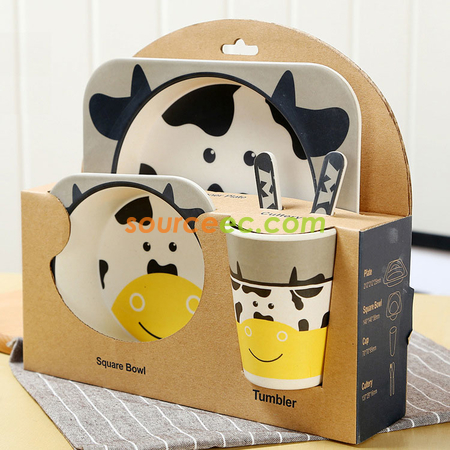 客製化兒童竹纖維餐具套裝禮品