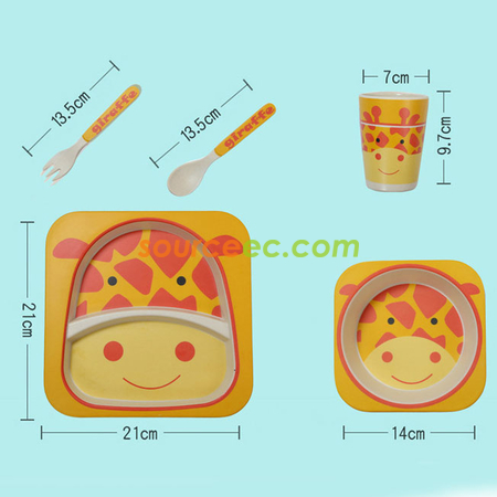 客製化兒童竹纖維餐具套裝禮品