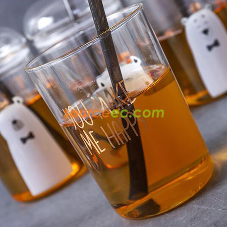 客製化550ML吸管玻璃杯禮品