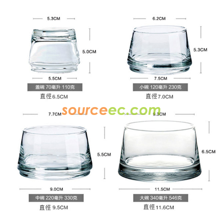 客製化創意玻璃碗四禮品套裝禮品