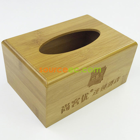 客製化大號楠竹紙巾盒禮品