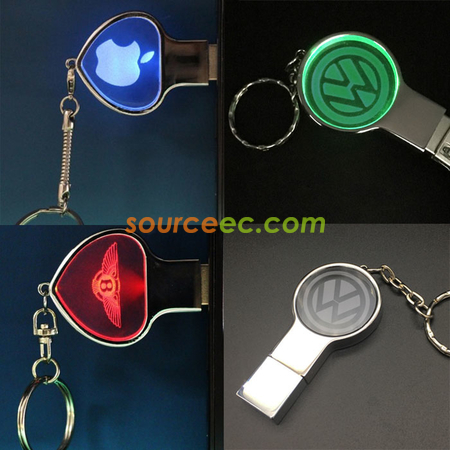 客製化匙圈水晶金屬USB隨身碟禮品