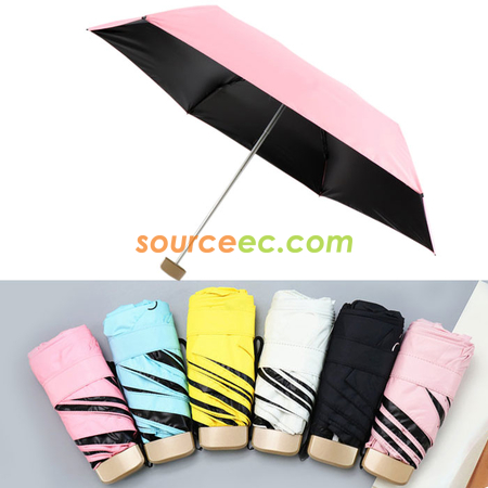 客製化折疊黑膠迷你雨傘禮品