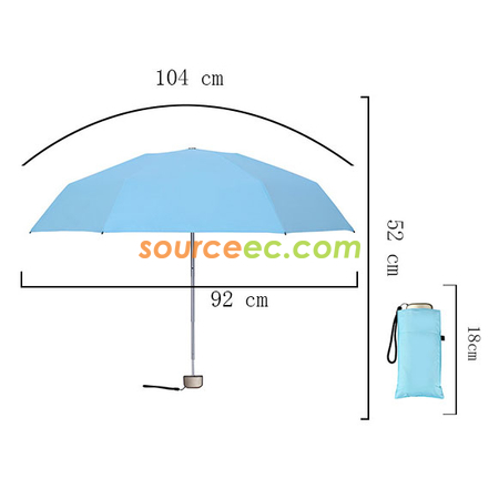 客製化折疊黑膠迷你雨傘禮品