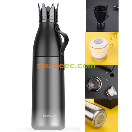 客製化350ML 皇冠不鏽鋼保溫杯禮品