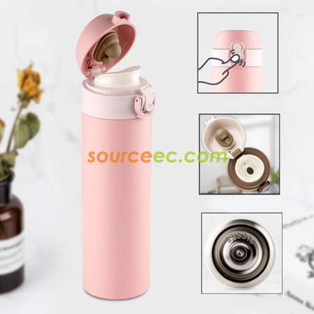 客製化500ML 彈跳蓋不銹鋼保溫杯禮品