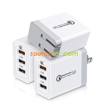 三USB口便攜充電頭
