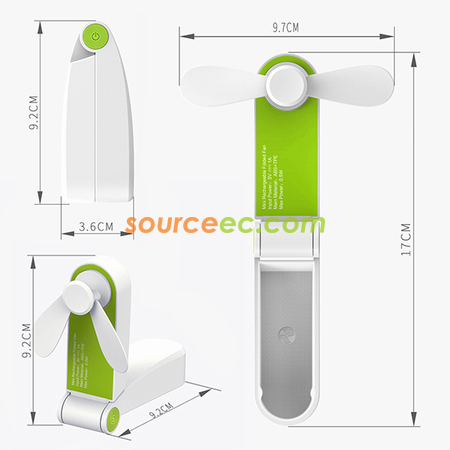 客製化USB迷你折疊風扇禮品
