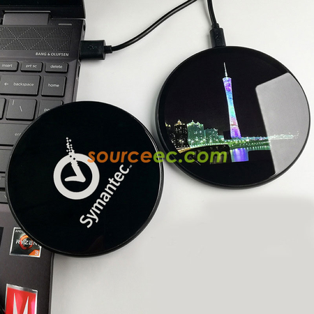 客製化發光logo無線充電器禮品