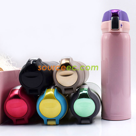 客製化500ML 彈跳蓋不銹鋼保溫杯禮品