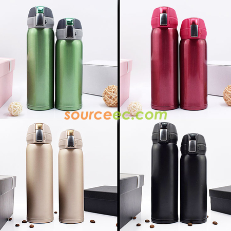 客製化500ML 彈跳蓋不銹鋼保溫杯禮品