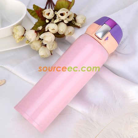 客製化500ML 彈跳蓋不銹鋼保溫杯禮品