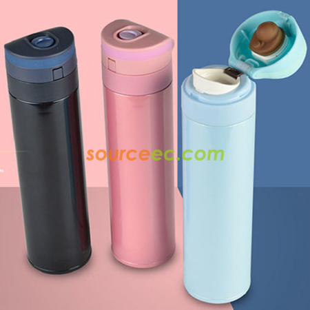客製化450ML 鎖扣彈跳直身客製化保溫瓶禮品