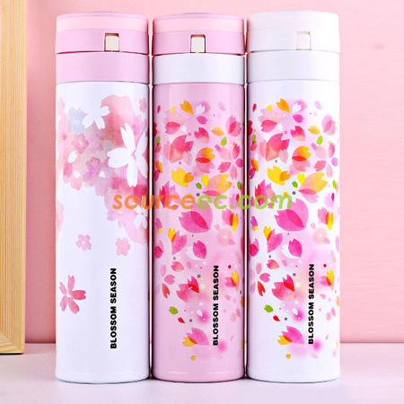 客製化450ML 鎖扣彈跳直身客製化保溫瓶禮品