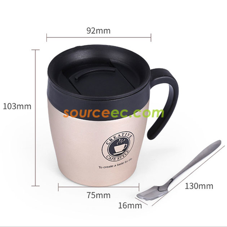 客製化330ML 不銹鋼帶手柄保溫杯禮品