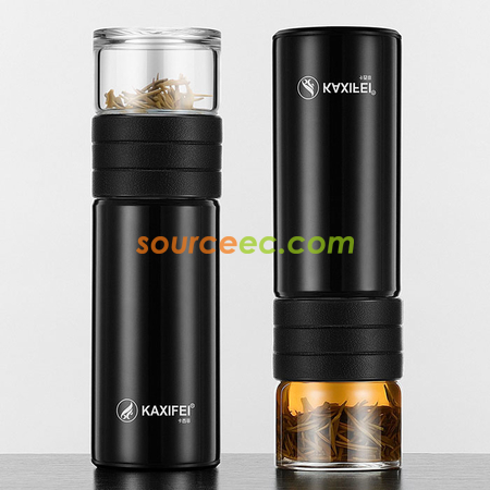 客製化450ML 便攜式茶水分離客製化保溫瓶禮品