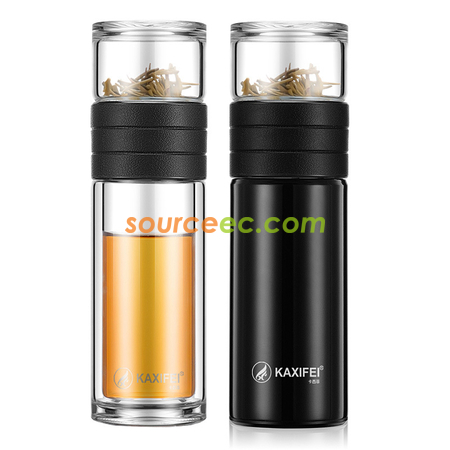 客製化450ML 便攜式茶水分離客製化保溫瓶禮品