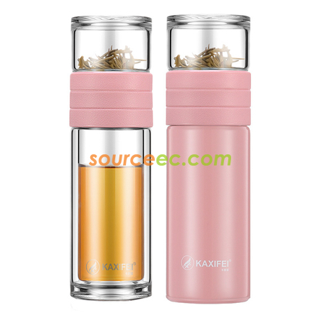 客製化450ML 便攜式茶水分離客製化保溫瓶禮品